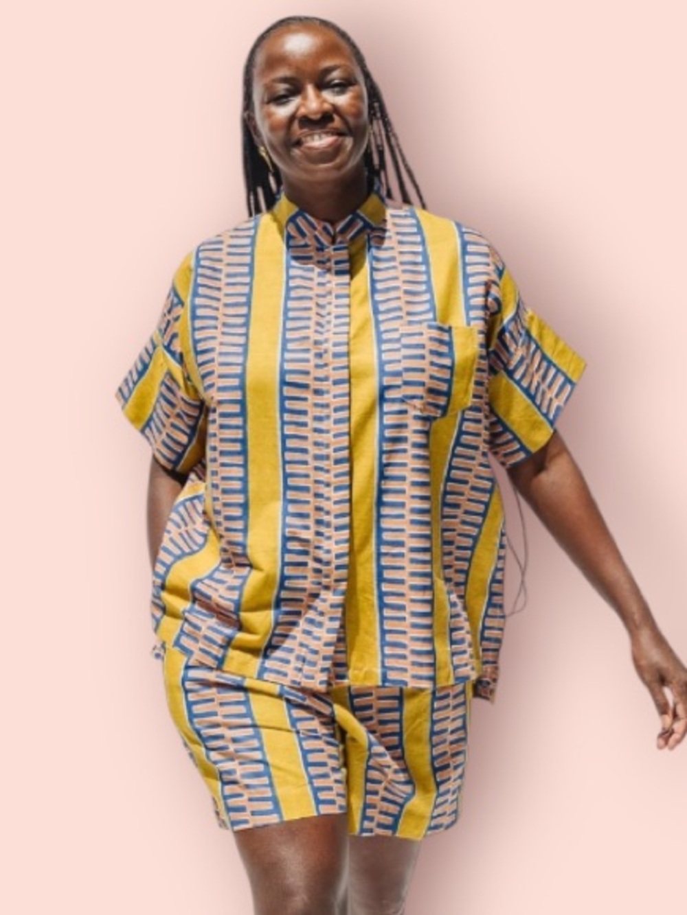 ZURI Zip Zap Zop Cotton Button Down Shirt